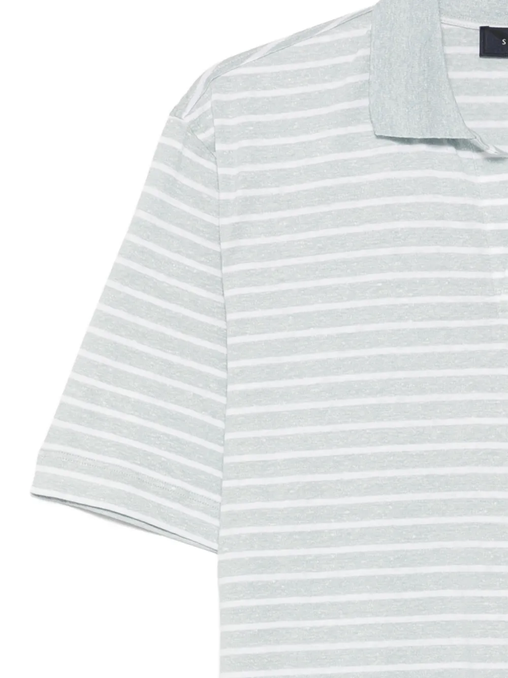 Sease Gestreept T-shirt met polokraag Blauw