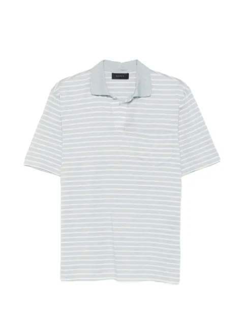 Sease striped polo-collar T-shirt