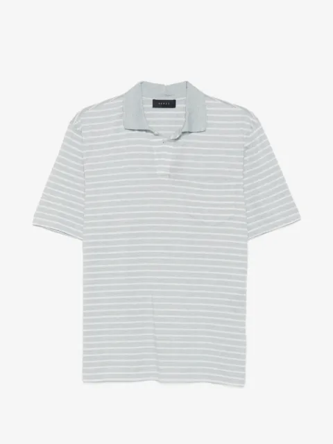 Sease striped polo-collar T-shirt