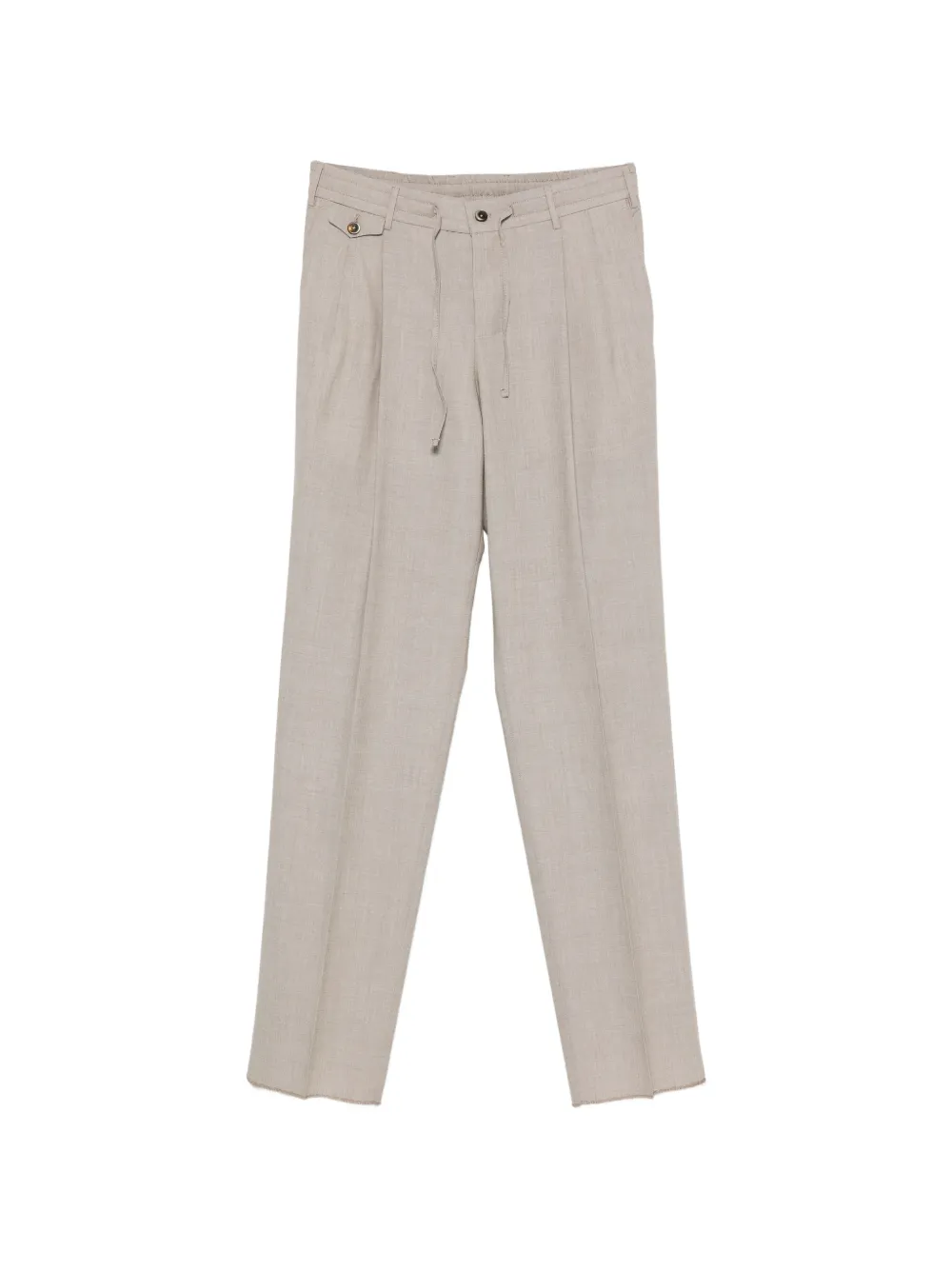 PT Torino pleated drawstring-waist trousers - Toni neutri