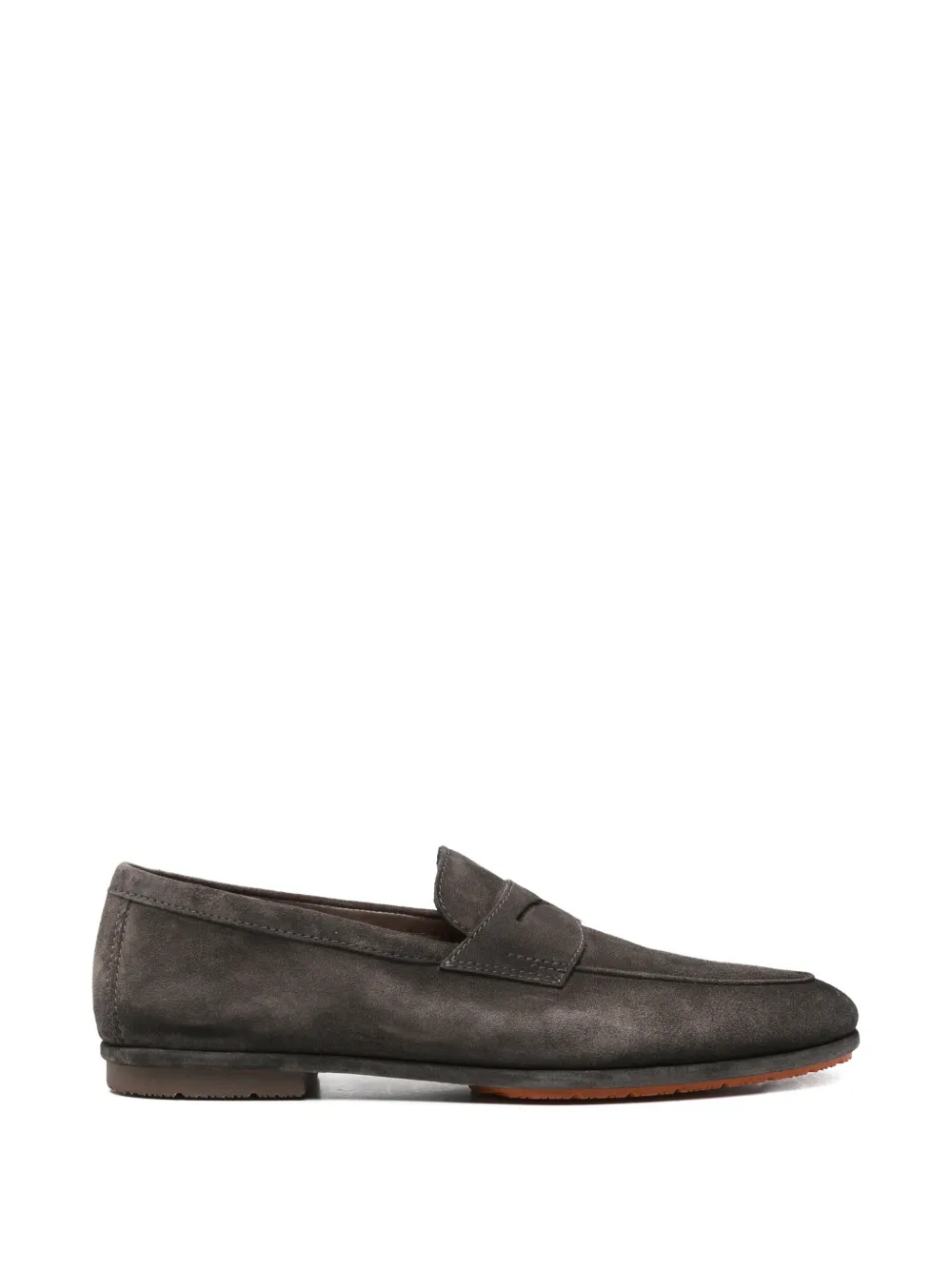 Santoni suede penny loafers - Grigio