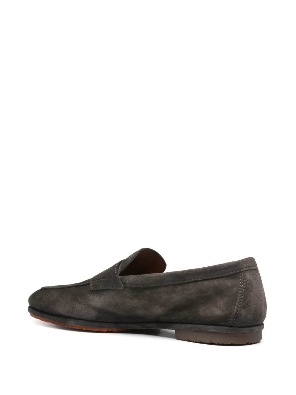 Santoni suede penny loafers Grijs