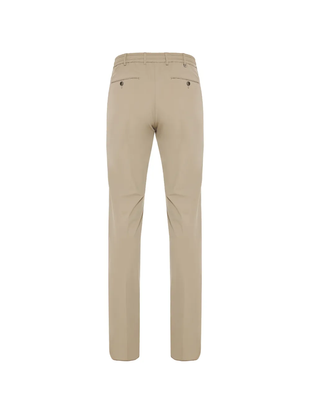 PT Torino Broek met elastische tailleband en knoopsluiting Beige