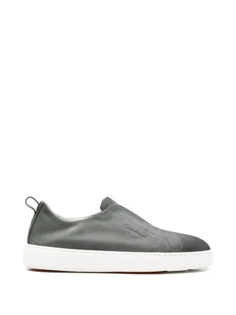Santoni slip-on leather sneakers