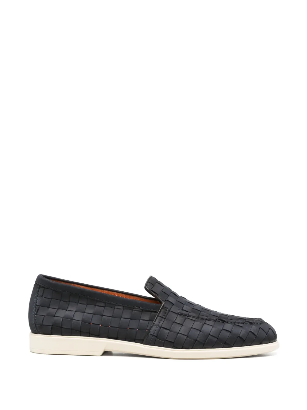 Santoni leather loafers - Blu