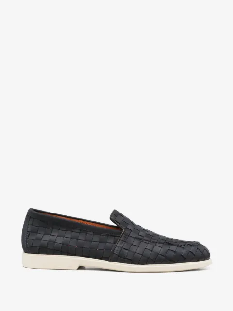 Santoni leather loafers
