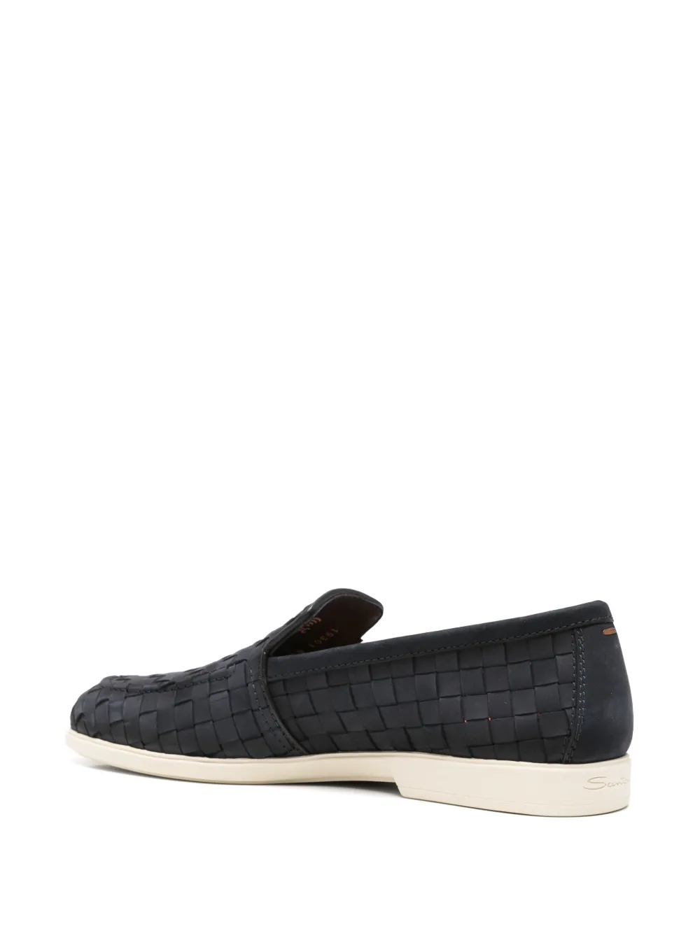 Santoni leather loafers Blauw