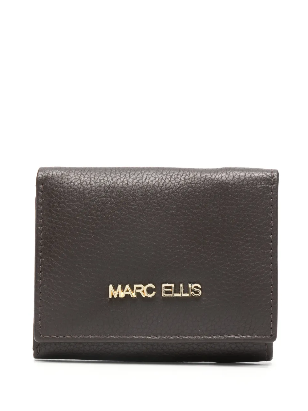 Marc Ellis logo-plaque leather wallet - Marrone