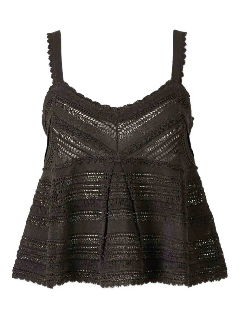 ZIMMERMANN Lucky Lace scalloped top - Schwarz