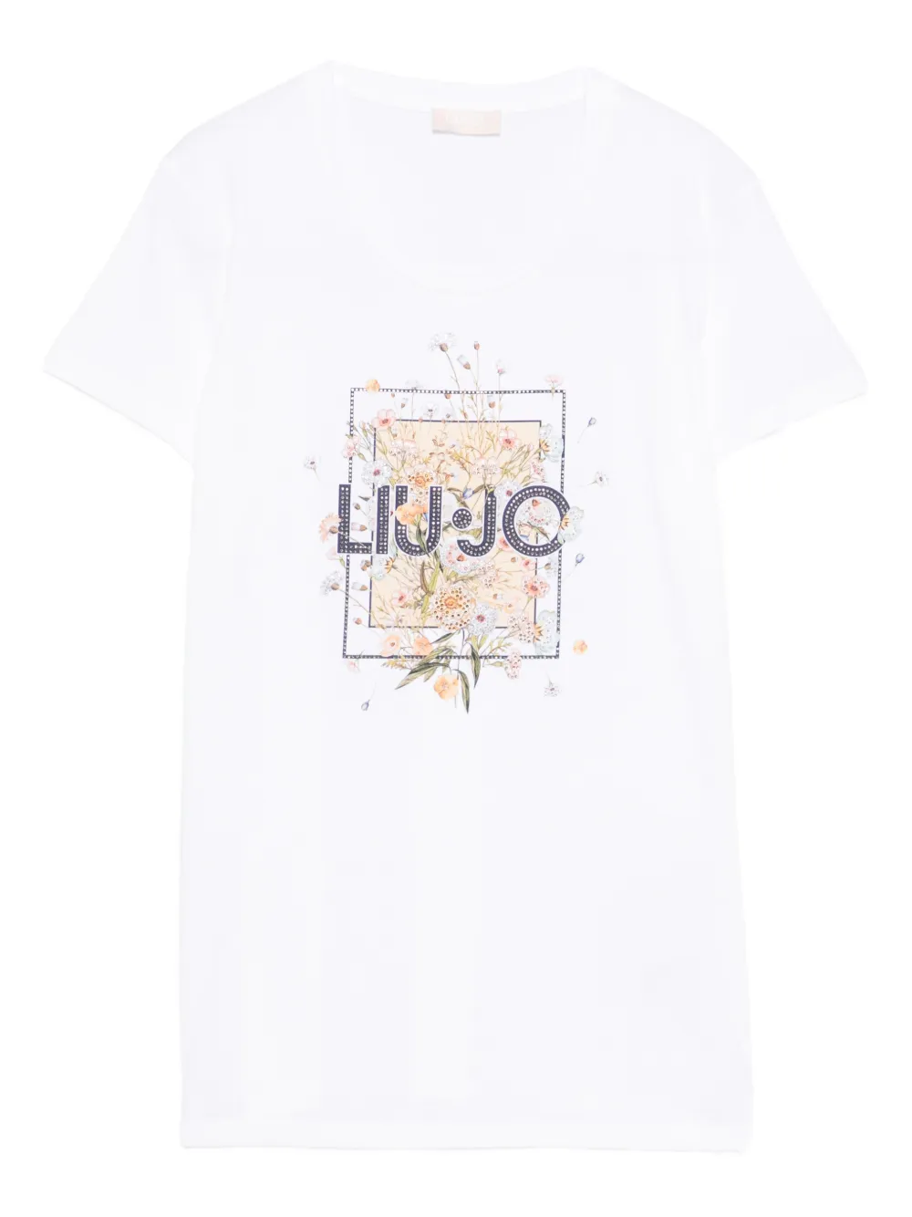 LIU JO floral-print T-shirt - Bianco