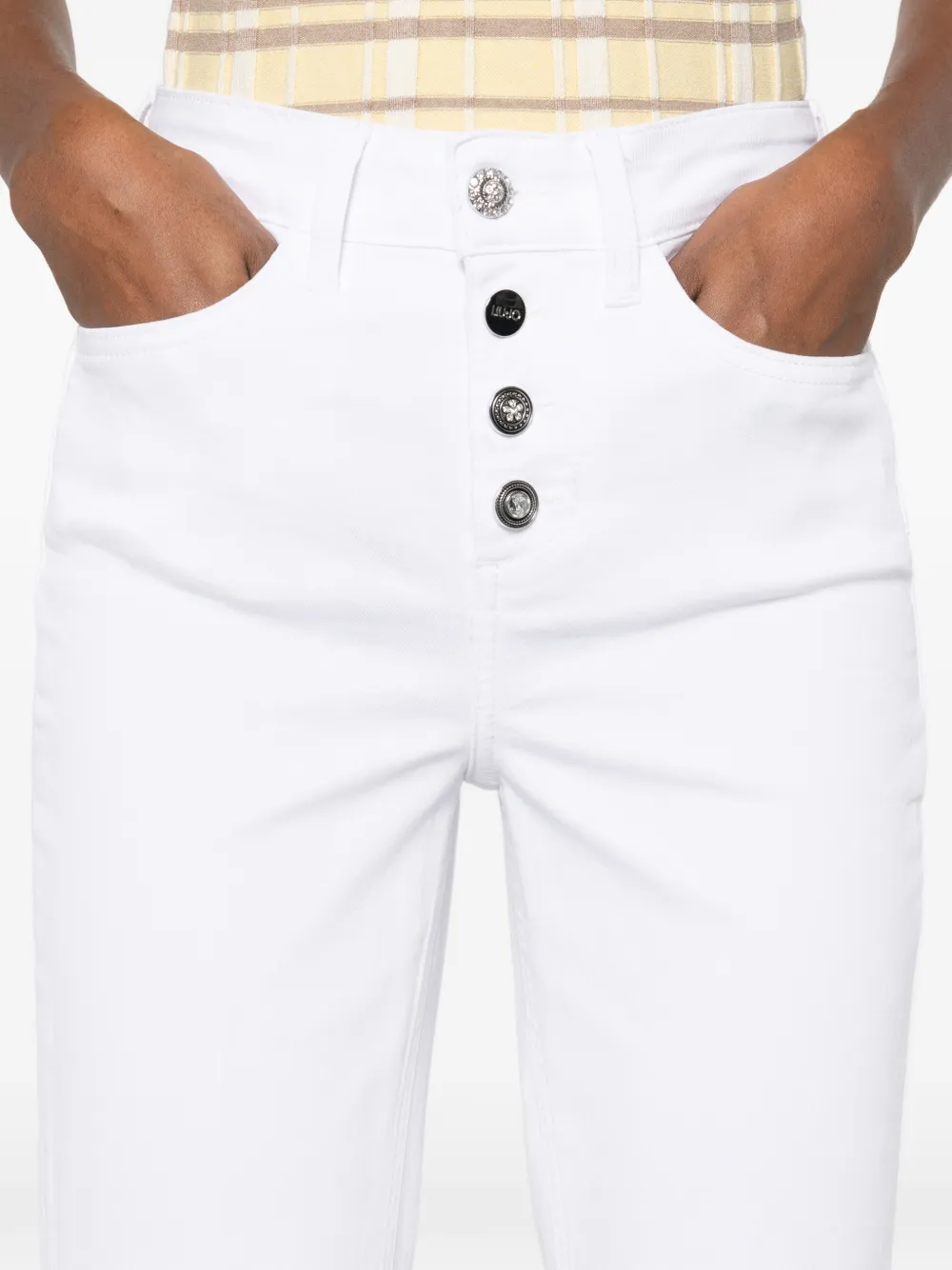 LIU JO Jeans met knopen Wit