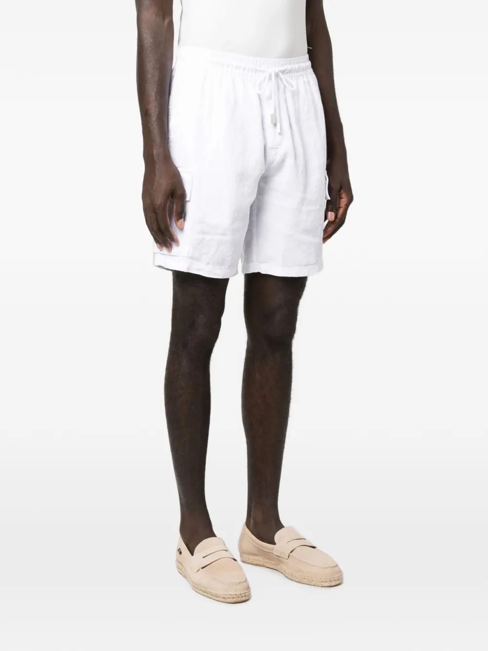 Vilebrequin Linnen cargo shorts met trekkoordsluiting Wit
