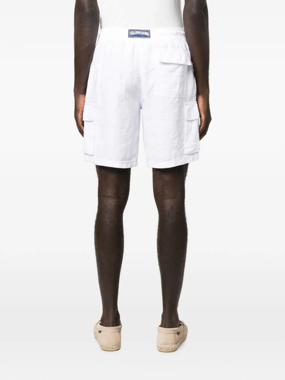 Vilebrequin Linnen cargo shorts met trekkoordsluiting Wit