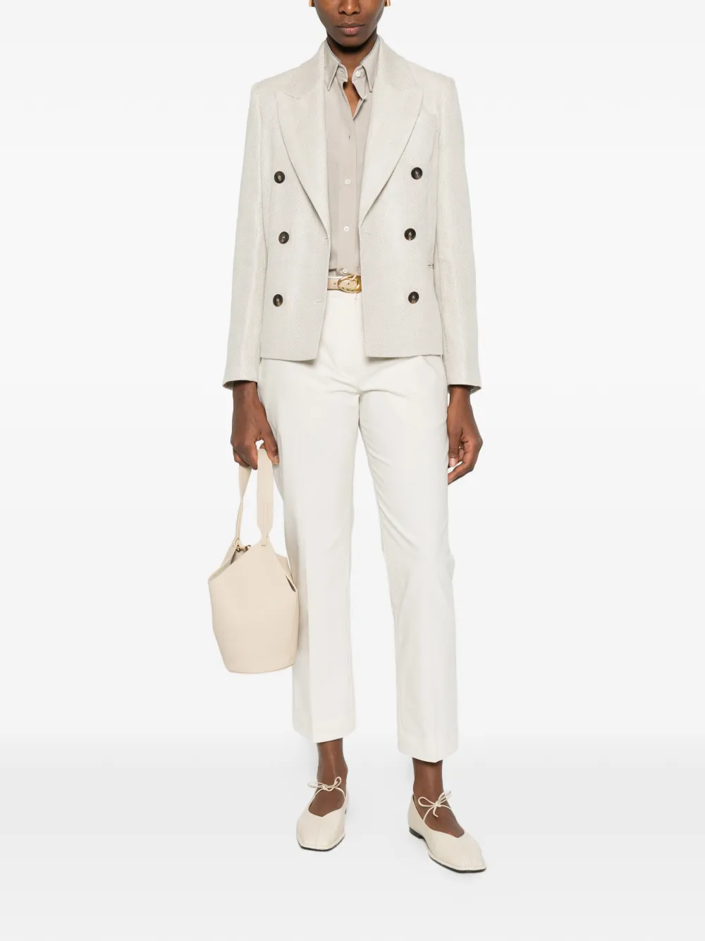 Brunello Cucinelli button herringbone blazer | Blazers | Image 2