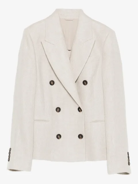 Brunello Cucinelli blazer boutonné à chevrons
