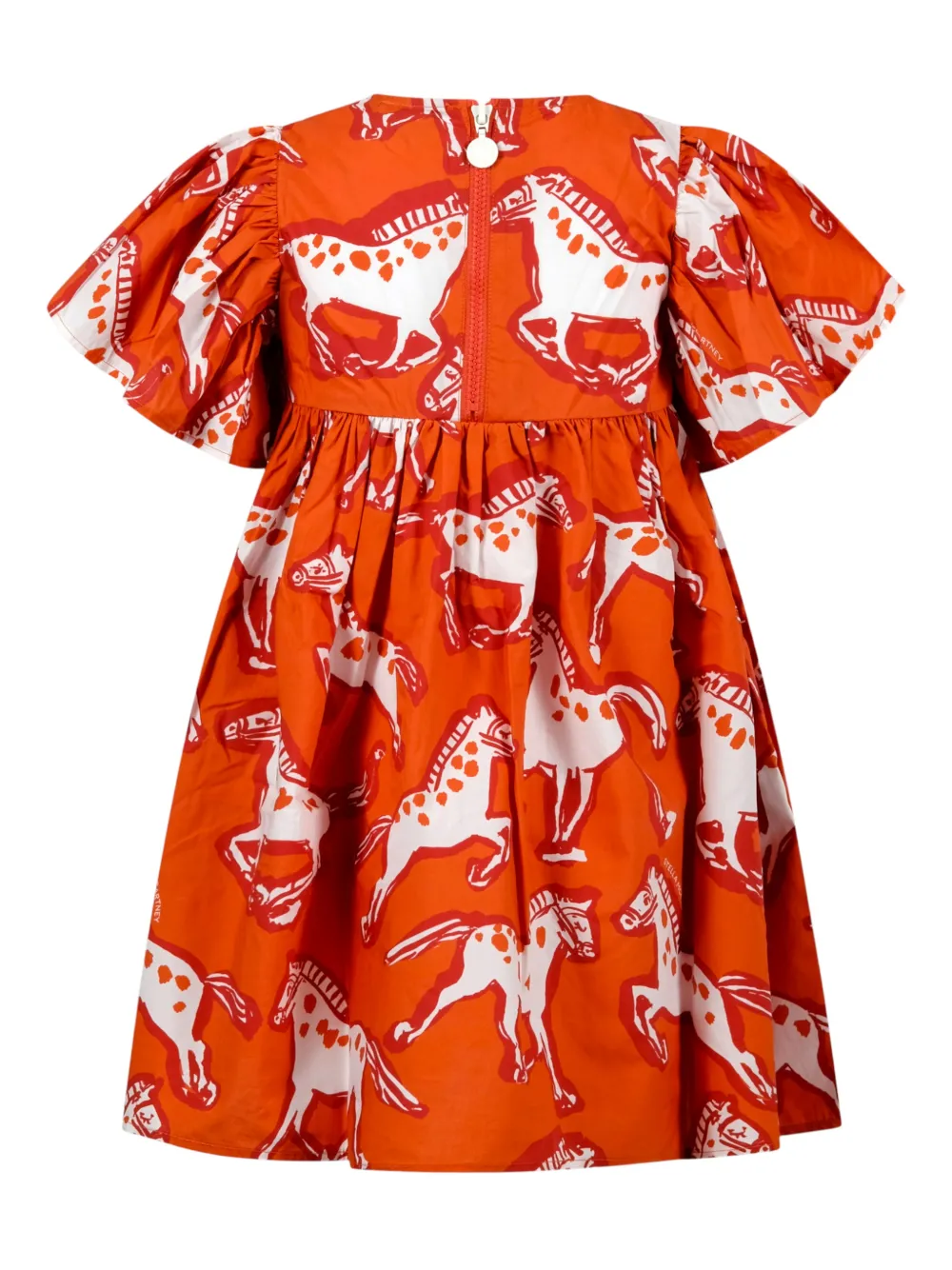Stella McCartney Kids Jurk met ruchedetail Oranje