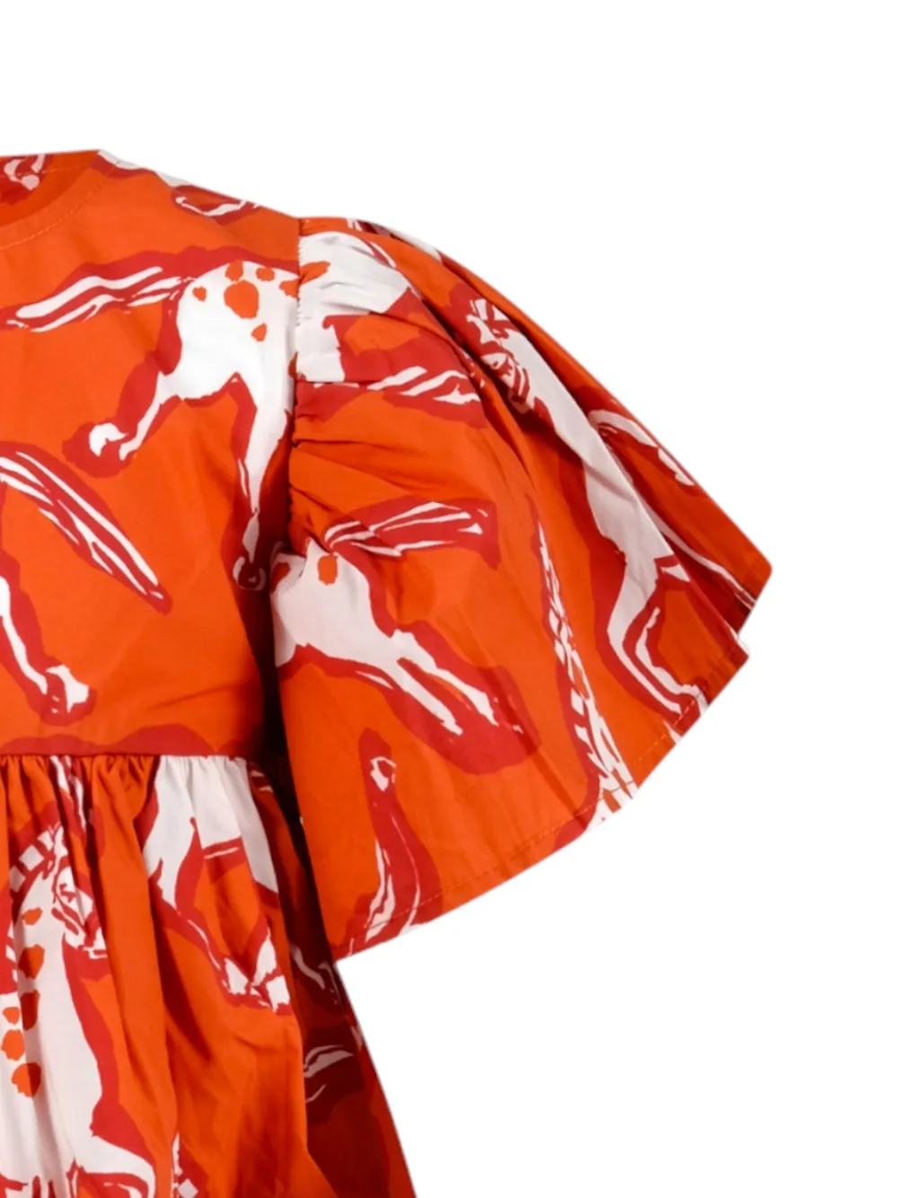 Stella McCartney Kids Jurk met ruchedetail Oranje