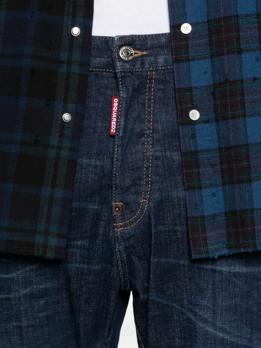 DSQUARED2 Jeans met knoopsluiting Blauw
