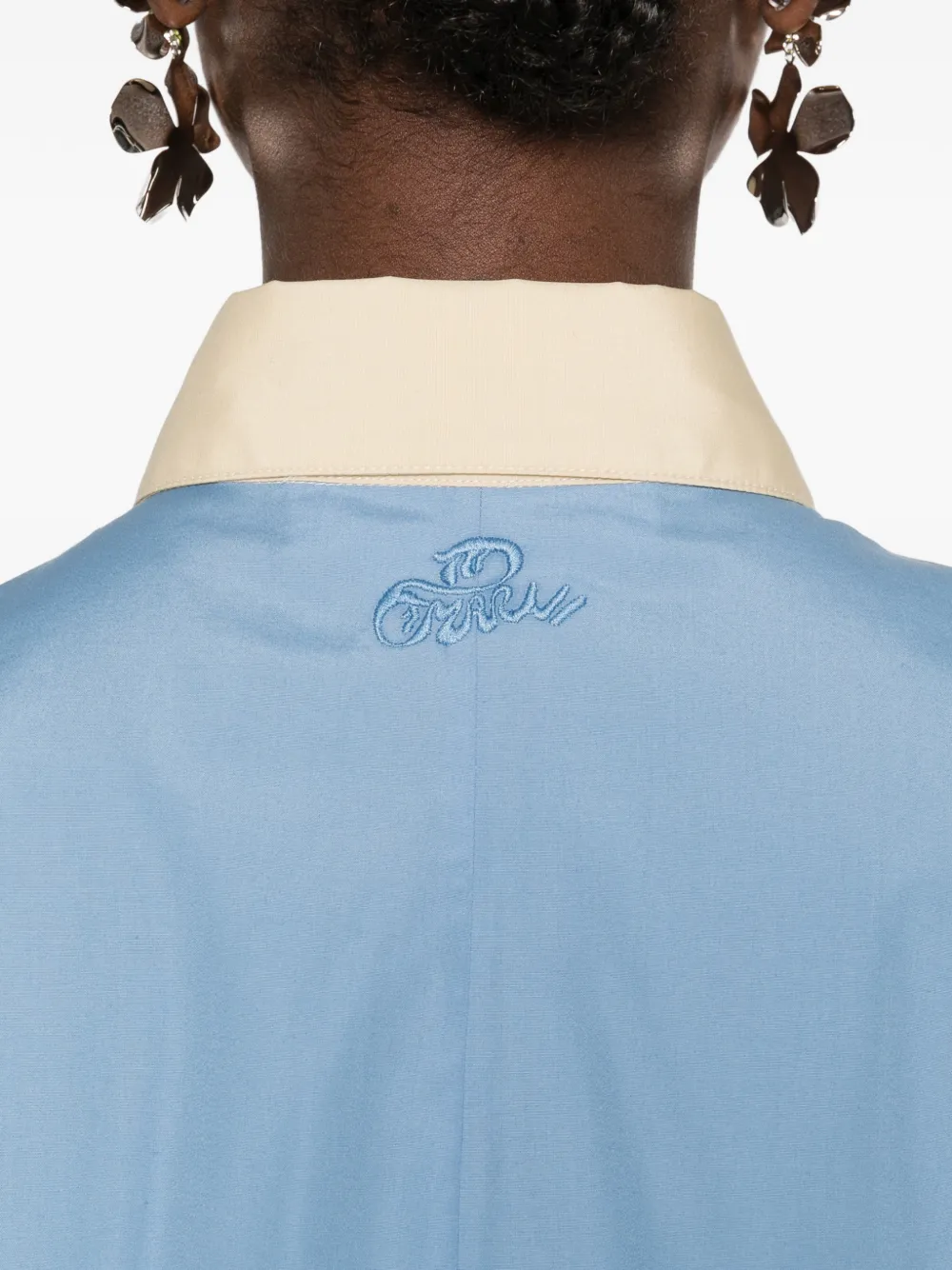 Marni Top met kraag en vlakken Blauw