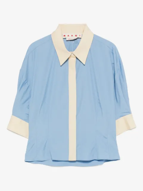 Marni collared panelled top