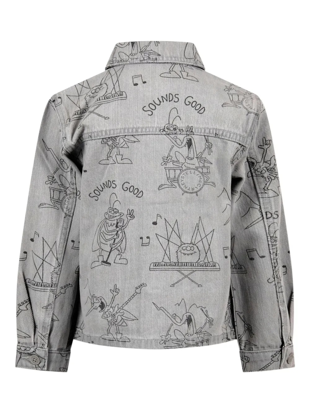  Stella Mccartney Kids Buttoned Graphic-print Jacket - Grey 