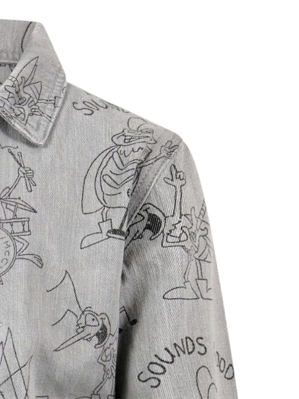  Stella Mccartney Kids Buttoned Graphic-print Jacket - Grey 