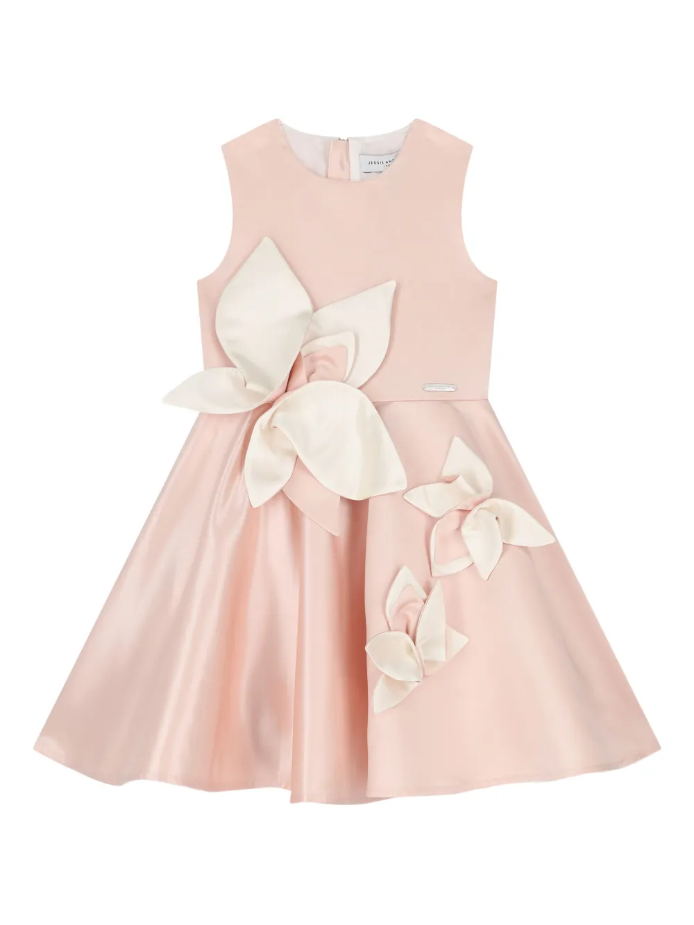 JESSIE AND JAMES KIDS floral-applique sleeveless dress - Rosa