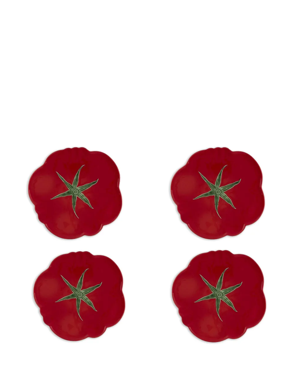 Bordallo Pinheiro small tomato plate (four-person setting) - Rosso