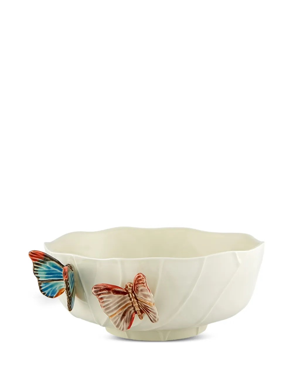 Bordallo Pinheiro x Claudia Schiffer large Cloudy Butterflies salad bowl - Bianco