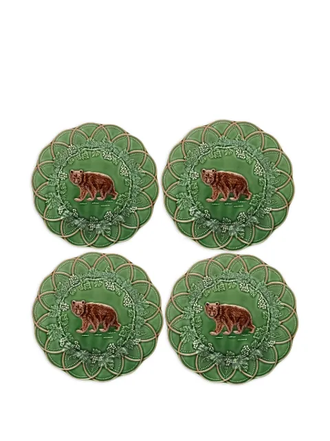 Bordallo Pinheiro bear-motif plate (four-person setting)