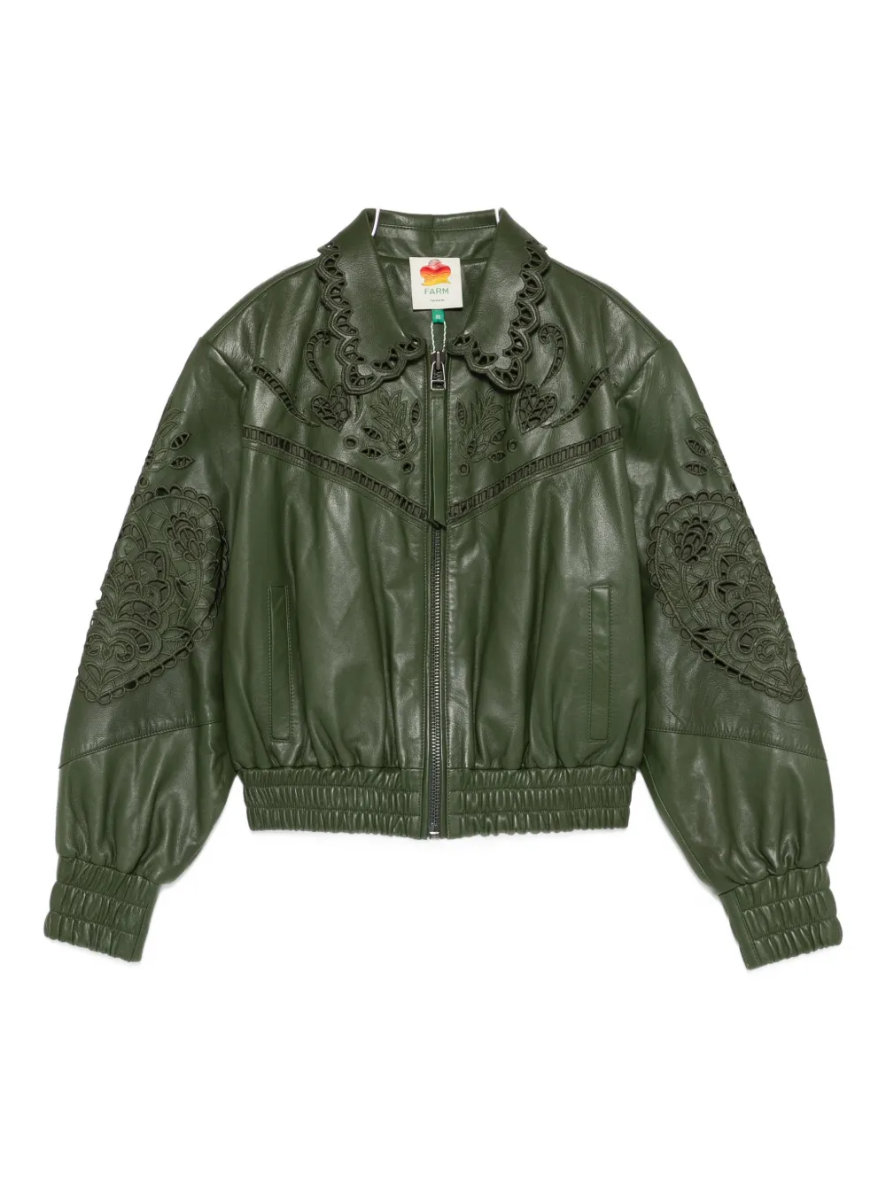 FARM Rio Richelieu Heart embroidered jacket - Verde