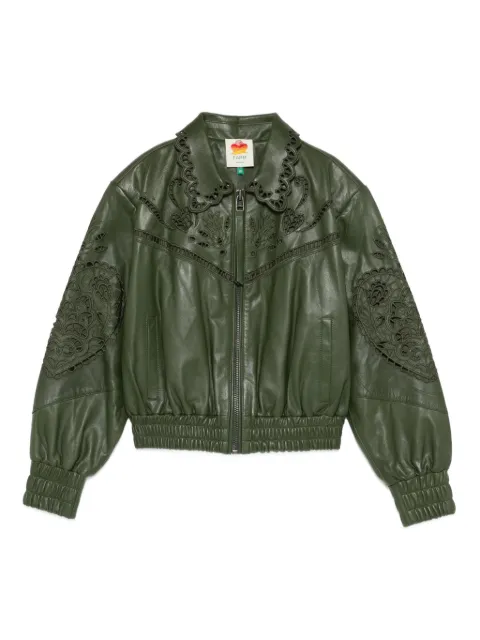 FARM Rio Richelieu Heart embroidered jacket