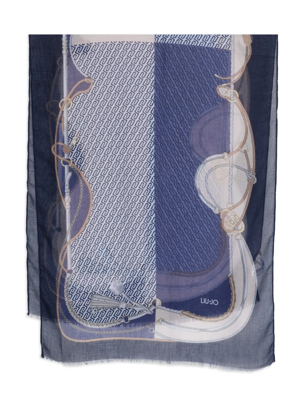 LIU JO printed scarf - Blu