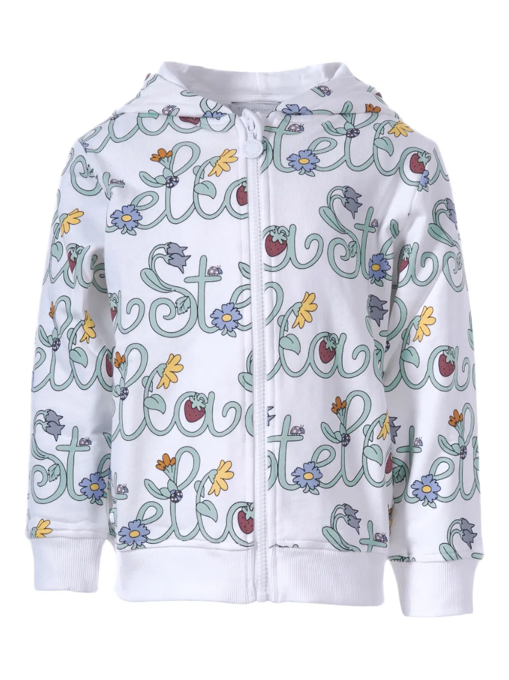 Stella McCartney Kids logo-print hoodie - Bianco