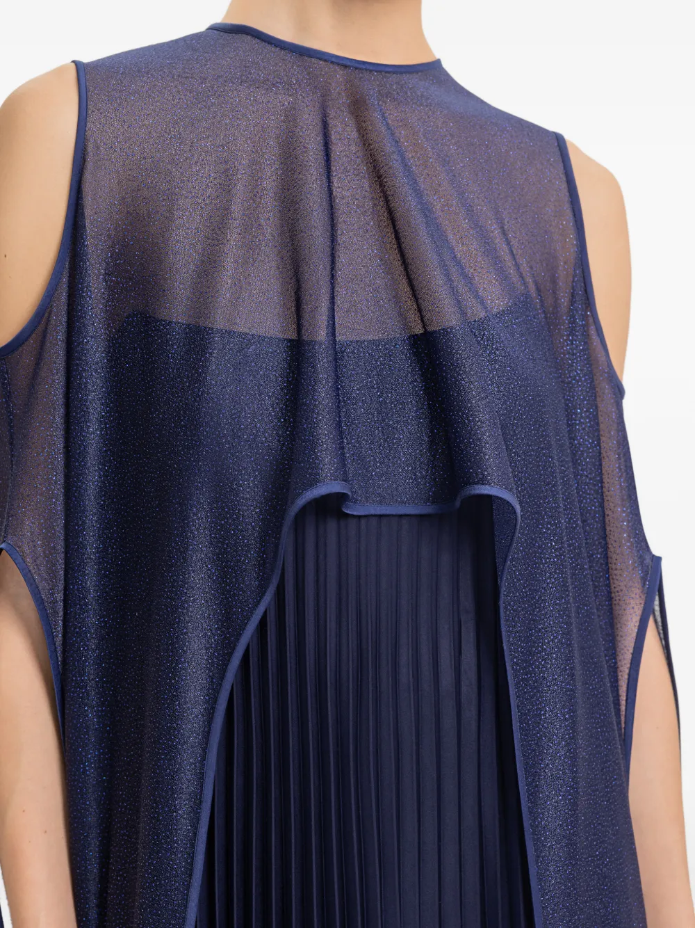 Gemy Maalouf Avondjurk met cape Blauw