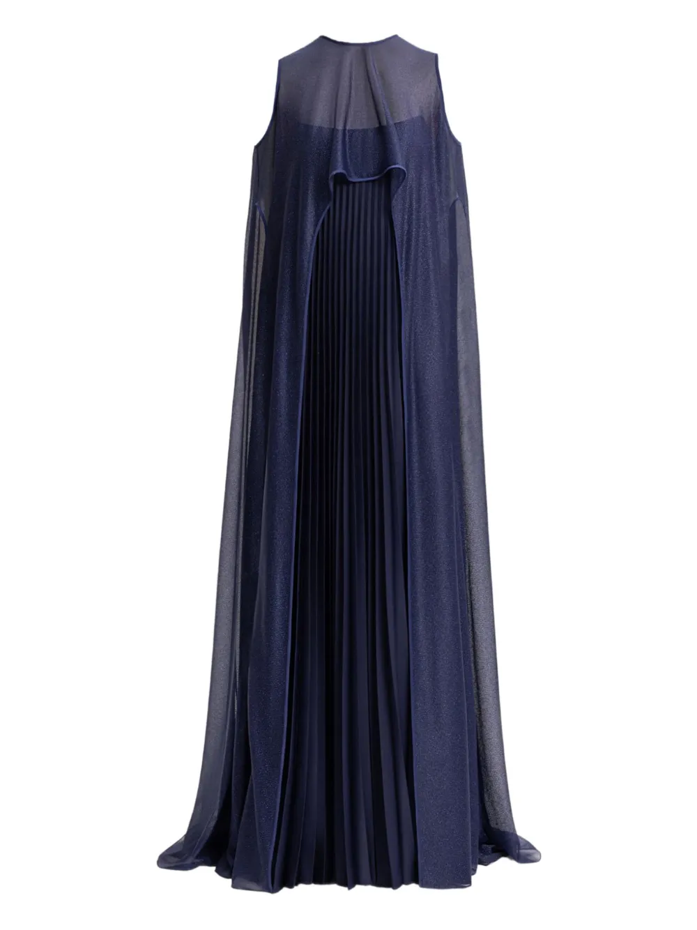 Gemy Maalouf Abito da sera con mantella - Blu