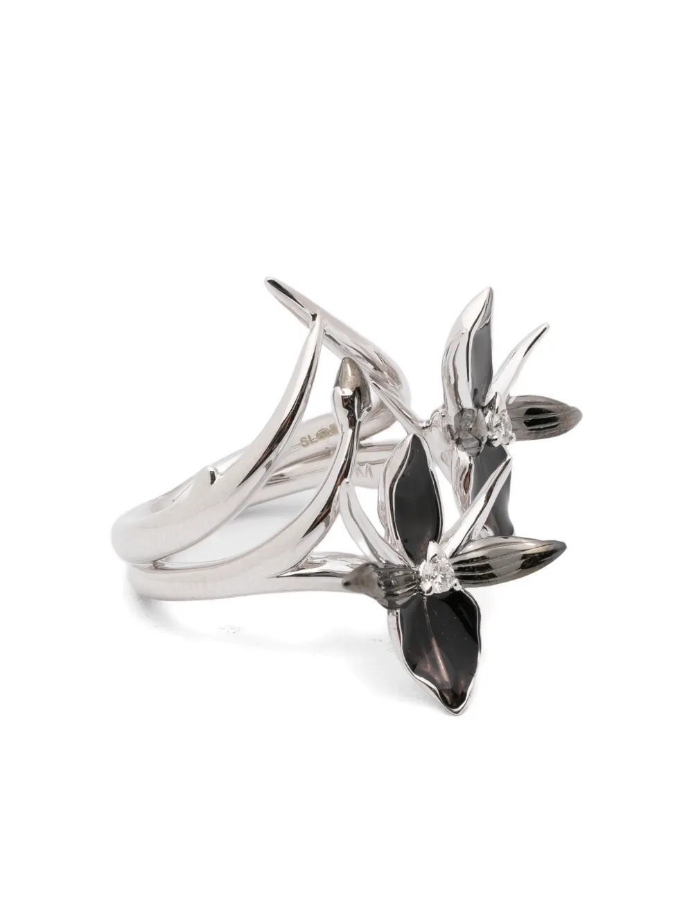 Shaun Leane flower diamond ring - Argento