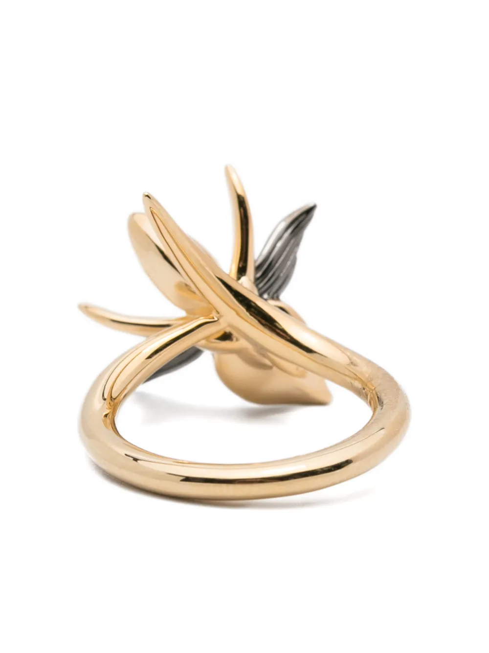  Shaun Leane Interlocking Flower Diamond Ring - Gold 