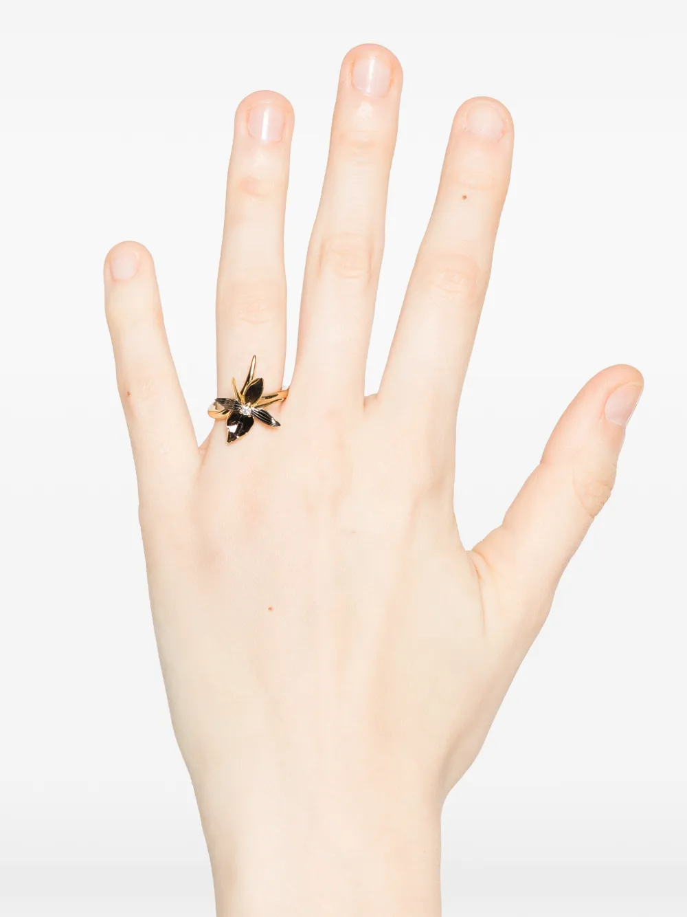 Shaun Leane interlocking flower diamond ring - Goud