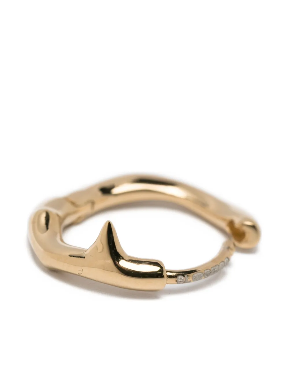 Shaun Leane Rose Thorn Mini Hoop Earring In Gold