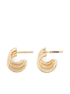 Monica Vinader Nura Wrap Stud Earrings | Gold | FARFETCH display picture 1
