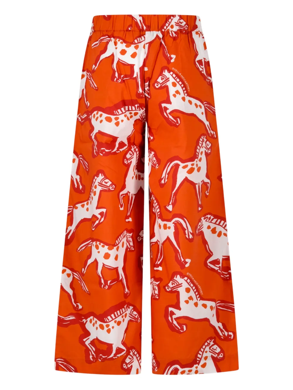  Stella Mccartney Kids Horse-pattern Trousers - Orange 