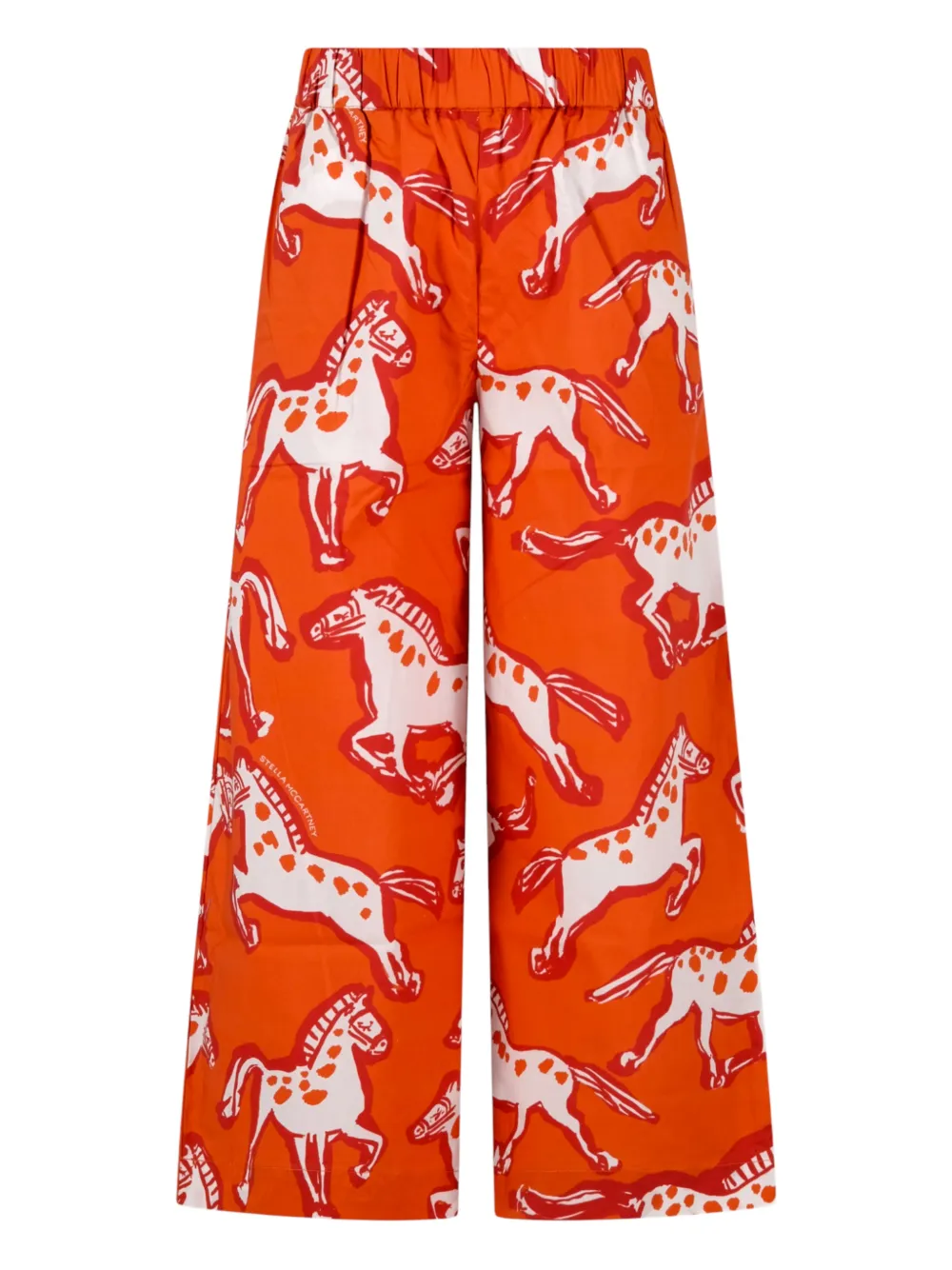 Stella McCartney Kids horse-pattern trousers - Arancione