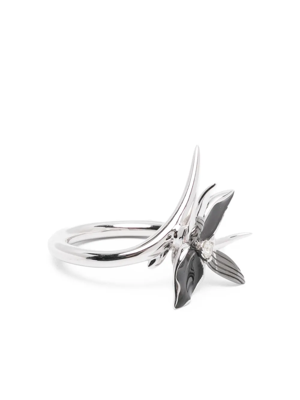 Shaun Leane Interlocking Flower diamond ring - Argento
