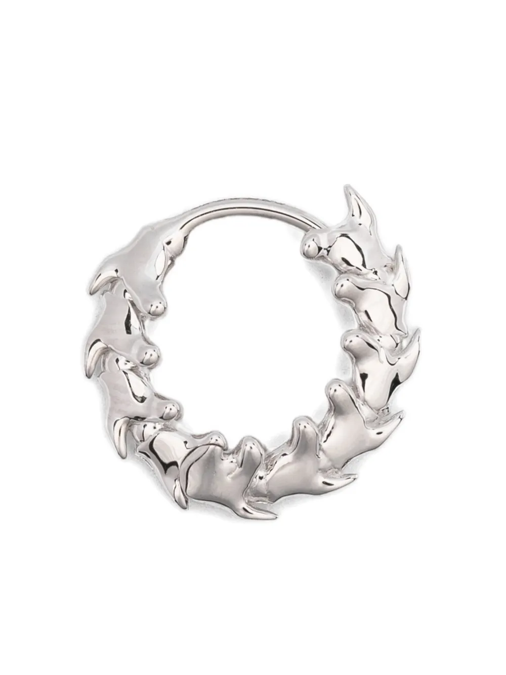Shaun Leane Serpent's Trace Mini Hoop Single Earring In Silver