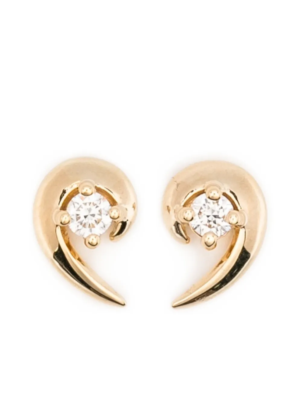 Shaun Leane Talon diamond stud earrings | Gold | Image 1