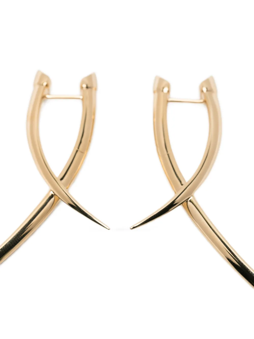  Shaun Leane Sabre Statement Crossover Earrings - Gold 