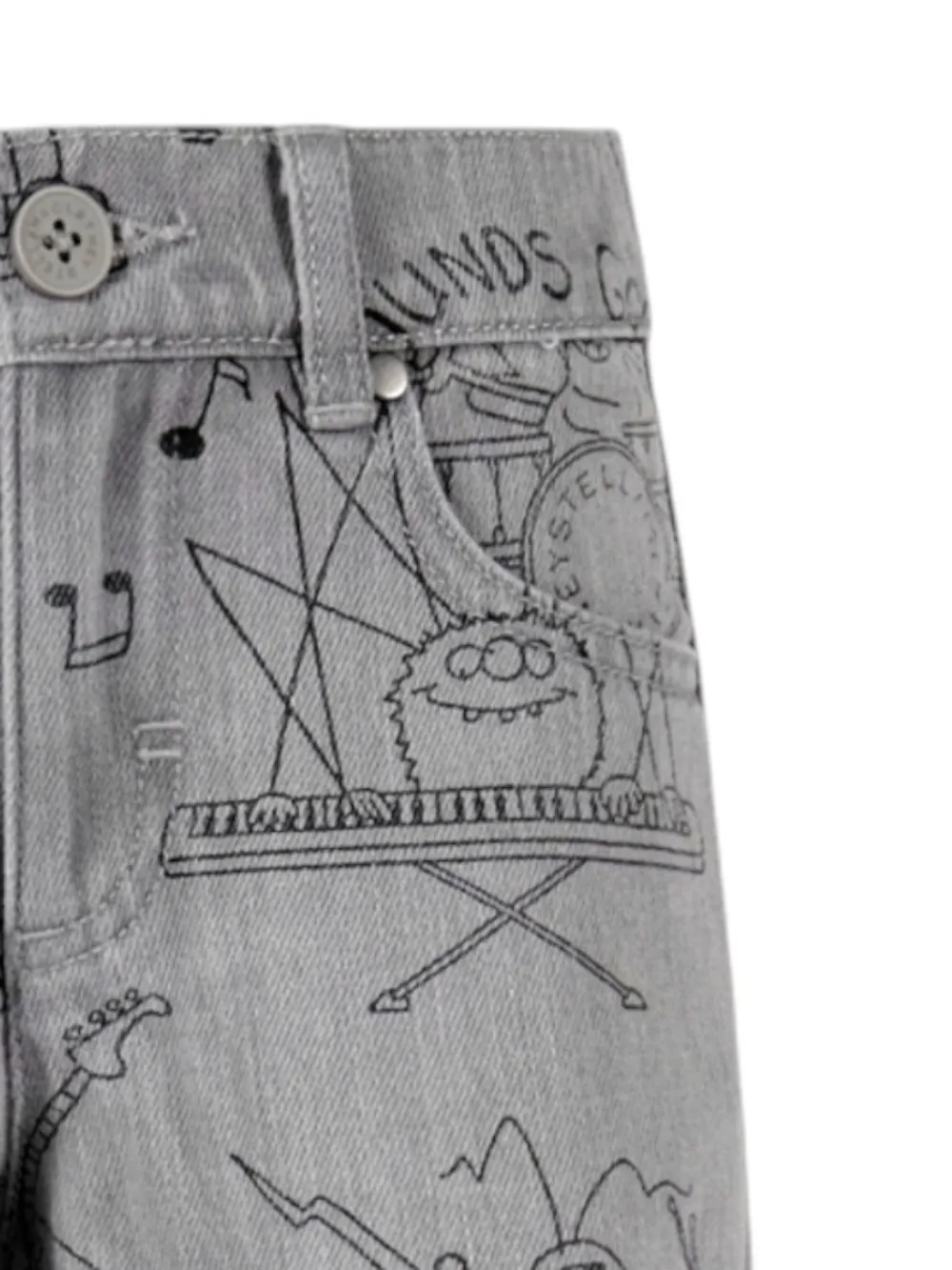  Stella Mccartney Kids Graphic-print Jeans - Grey 