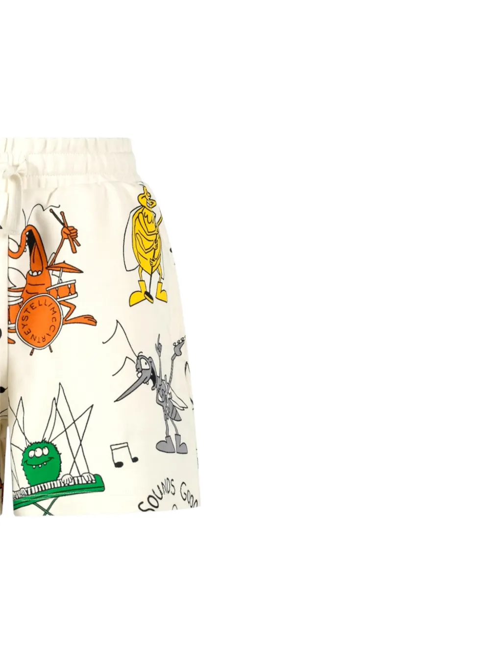  Stella Mccartney Kids All-over-print Drawstring-fastening Shorts - White 
