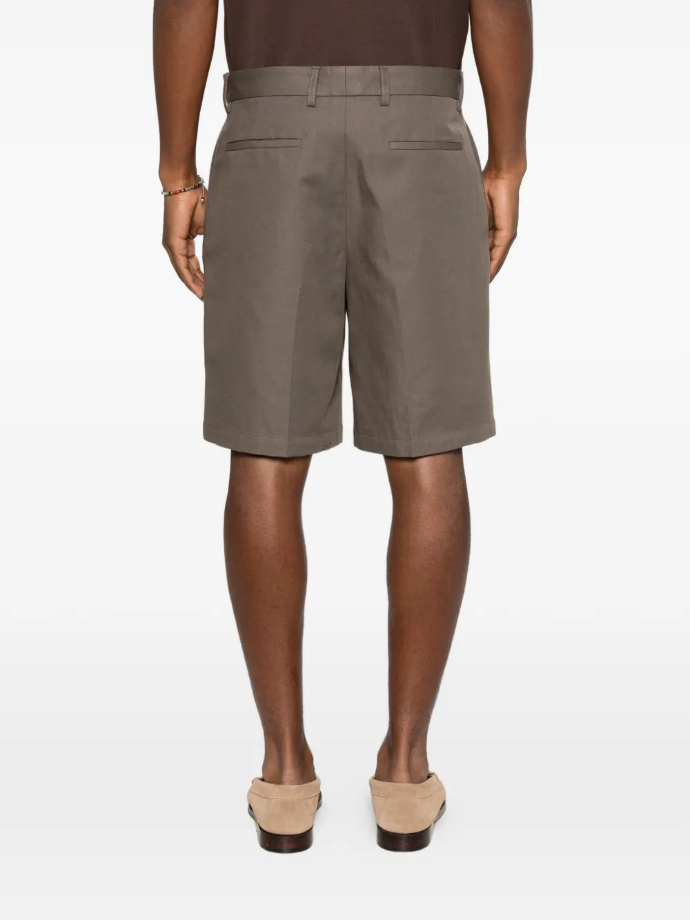 Zegna Geplooide shorts Groen